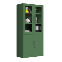 格具(GEJU) 钢制军绿色大器械文件柜档案柜营房家具资料柜加厚铁皮储物柜