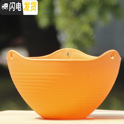 三维工匠吊兰花盆pp树脂加厚吊盆挂盆配挂钩垂吊盆悬挂吊篮盆 灰白色 小花盆容器