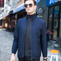 新款男士外套夹克男装中年秋季薄款潮流棒球服休闲上衣运动