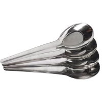 炯毅 不锈钢汤勺 勺子调羹平底勺 餐具家用喝汤勺 西瓜勺吃饭勺 不锈钢勺 17cm*4cm 个