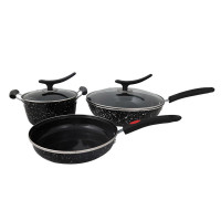 朗赫 伯尔尼珐琅锅三件套LH-TZ15 炒锅32cm+煎锅24cm+汤锅20cm