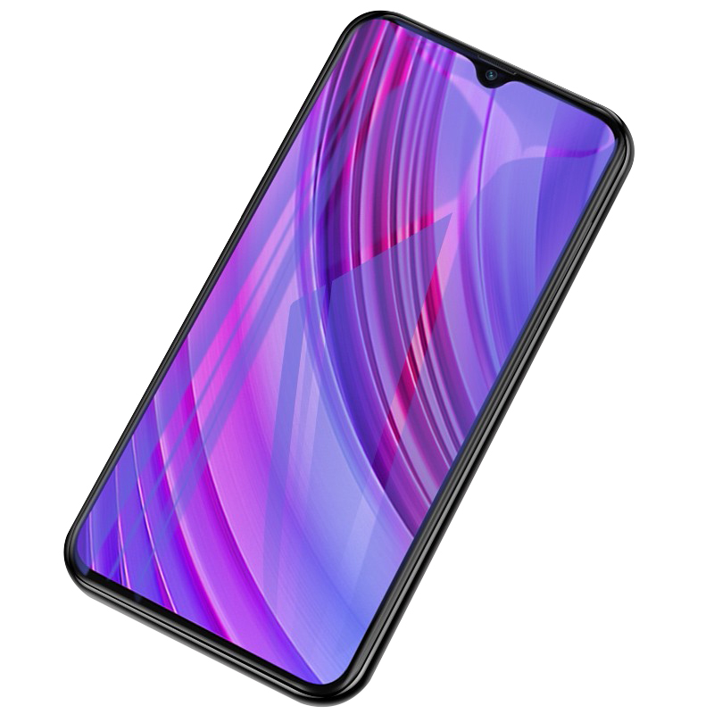 [送手机壳]轻万适用realmeq钢化膜全屏抗蓝光防摔贴膜oppo手机保护膜