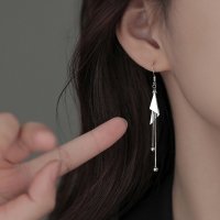 s925银针三角流苏耳环女气质长款小众高级感耳坠轻奢耳钩超仙耳饰