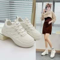 秋季新款韩版ins透气小白鞋女低帮休闲板鞋厚底松糕鞋