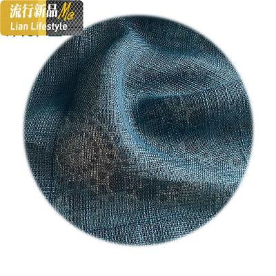 复古孔雀蓝 美式乡村田园成品窗帘 窗纱 客厅阳台落地窗卧室飘窗 三维工匠