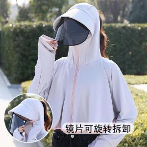 防晒衣女2025新款冰丝镜片防晒衫夏季薄电动车防晒服遮脸防紫外线