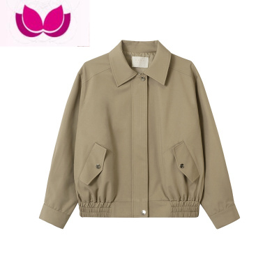 七斓 休闲夹克压褶短裙套装女复古宽松外套a字半身裙套春