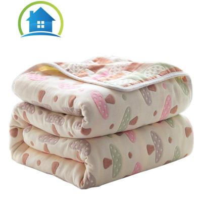 三维工匠六层纱布毛巾被单人双人午睡小毯子夏季薄款被子儿童婴儿盖毯