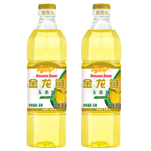 金龙鱼玉米油900ml-2瓶组合 非转基因玉米油 清淡家用食用油