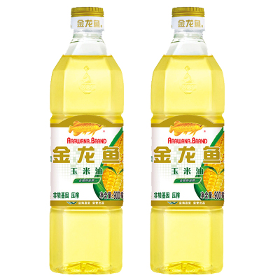 金龙鱼玉米油900ml-2瓶组合 非转基因玉米油 清淡家用食用油