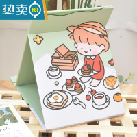 敬平小镜子ins风女心折叠小学生宿舍便携桌面可立台式大号梳妆化妆镜 蛋糕女孩-N57便携式用镜