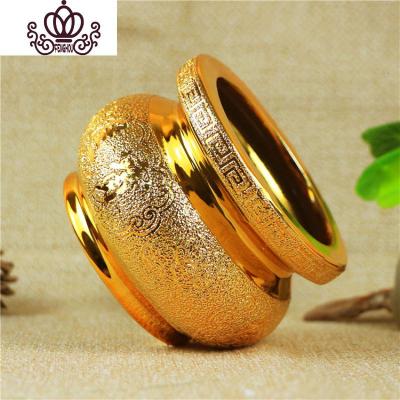 封后沙金香炉陶瓷金沙香炉财神炉关公炉进宝香炉财神爷7寸