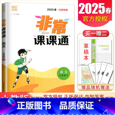 [正版]2025非常课课通语文九年级下册 人教版 江苏 初中同步初三学生重难点非常解读初中语文教辅辅导资料书 9年级下