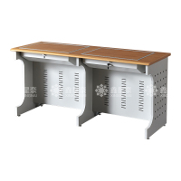 鑫星奈 XXN4012417 隐藏式翻转电脑桌培训桌教室机房多媒体学习桌办公桌B款双人位