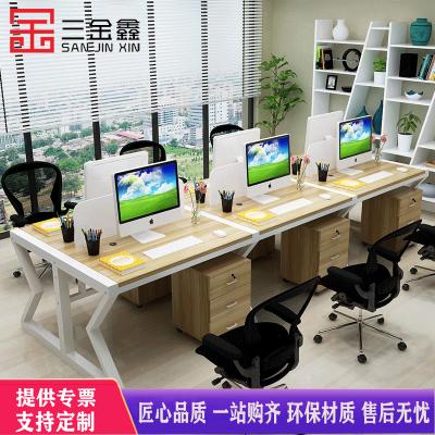 三金鑫 简约现代职员办公桌椅组合办公家具财务员工桌屏风隔断卡座办公桌