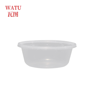 瓦图 一次性饭盒快餐外卖打包盒PP塑料餐盒圆盒625ml 300个装