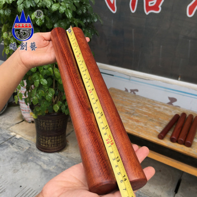 红木擀面杖实木防身棍缅甸花梨大圆木棍居家摆件车载应急棒 敬平 36厘米大果紫檀整木料擀面杖长36cm粗3.5cm