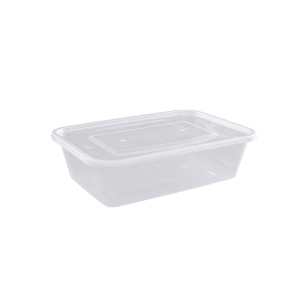 百名迖 一次性餐盒 透明方形750mlx300套 箱