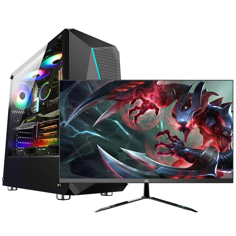 铭能 十代酷睿i5六核/GTX1660Ti 6G独显/16G内存/512G固态 台式机 台式电脑 DIY组装机 组装电脑 家用办公电脑主机 设计学生台式电脑游戏电脑+21.5英寸