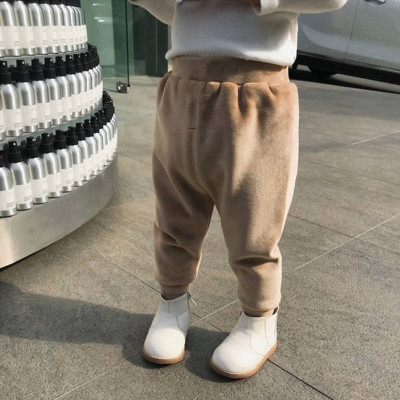 宝宝打底裤儿童冬装女童海岛绒护肚裤外穿PP裤保暖长裤