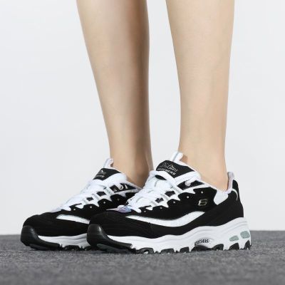 Skechers斯凯奇女鞋新款厚底熊猫鞋减震运动鞋时尚经典休闲鞋11959-BKW ZP
