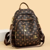 新款设计感时尚大容量户外双肩洋气时尚百搭女士包包