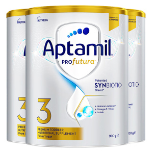 澳洲发/3罐装-澳洲爱他美(aptamil)白金版进口婴幼儿三段奶粉900g/罐装 爱他美铂金三段奶粉1-3岁包装随机发