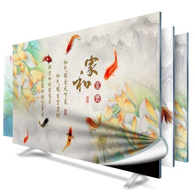 幸福派 电视罩防尘罩套简约现代曲面电视机罩挂式液晶客厅60英寸 050家和富贵2 58-60寸(140*85cm)