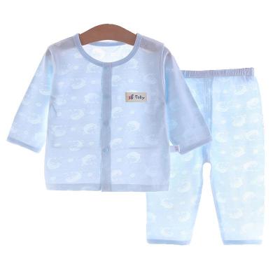 宝宝内衣纯棉夏季轻薄套装婴儿空调服儿童家居睡衣