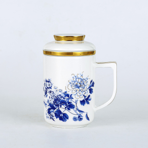 Gao Chun Ceramics 高淳陶瓷滤茶杯中国风旅行茶杯家用个人便携式带盖杯礼盒装