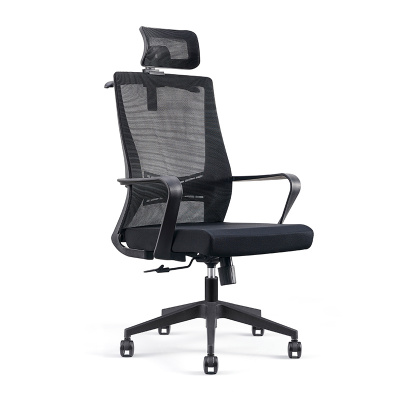 初嘉CJ-7039办公椅转椅电脑椅网布学习椅高背职员椅 黑框