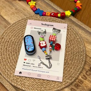 适用小米手环10表带丁香紫水晶链