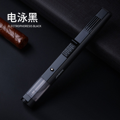 中邦JOBON防风充气蓝焰直冲长条打火机创意可视气仓点艾灸雪茄点火枪 ZB323DHJ