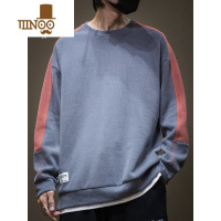 YANXU小众运动卫衣男感2023款大码男士加肥加大假男装