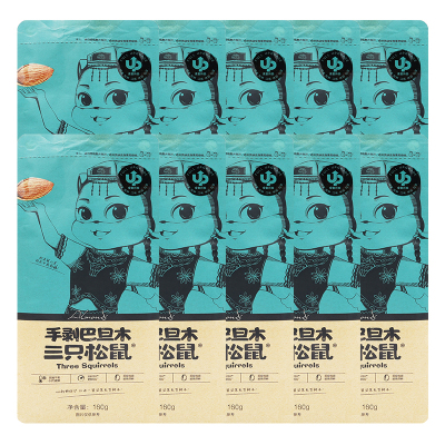 三只松鼠巴旦木扁桃核坚果干果香脆小吃巴旦木160g*10袋