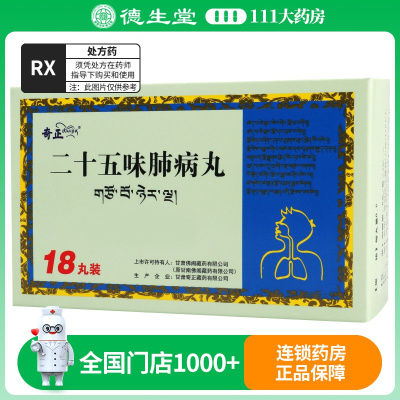 奇正 二十五味肺病丸 0.5g*18丸/盒