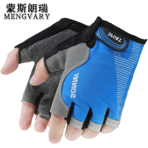 蒙斯朗瑞运动半指手套男女薄户外骑行手套春夏开车钓鱼防晒器械健身手套防滑透气