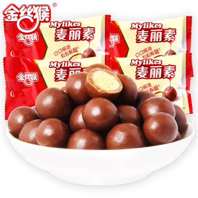 金丝猴麦丽素23g*5包童年怀旧朱古力巧克力豆饼干儿童休闲零食