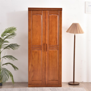 豫亨 53*80*188CM 两门实木衣柜宿舍卧室收纳柜新中式衣橱多功能储物柜