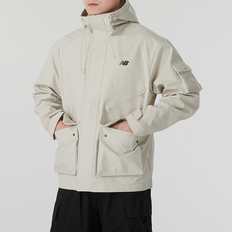 NEW BALANCE男装新款连帽运动服潮流时尚休闲工装连帽夹克外套