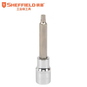 钢盾(SHEFFIELD) S015505 12.5mm系列100mm长6角旋具套筒H5[家用]