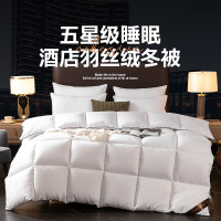 五星级酒店防羽布贡缎羽丝绒冬被子礼品被芯