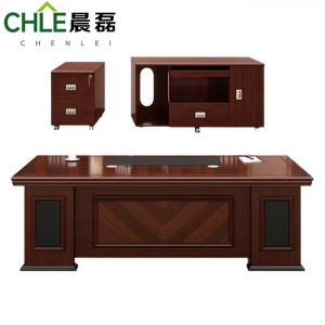 晨磊 老板桌 1.6m+侧柜+活动柜 套