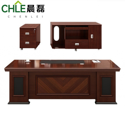 晨磊 老板桌 1.6m+侧柜+活动柜 套