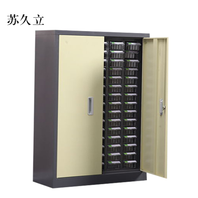 苏久立文件柜抽屉式工具收纳盒75抽透明带门小号抽屉