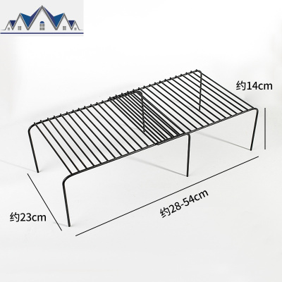 铁艺可伸缩橱柜分层收纳置物架厨房桌面碗碟架厨具调料分隔整理架 三维工匠