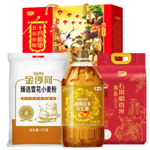 福临门/十月稻田/金沙河食品组合套装5000ml+13.2kg