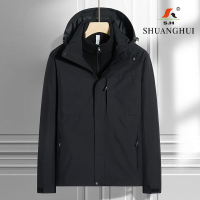 双惠男女款冲锋衣上衣SHL09A,防水面料,可拆卸抓绒内胆,多色可选M-4XL