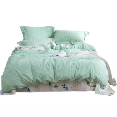 美帮汇双面水洗棉四件套全棉少女心套件1.8m床单被套花愿