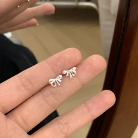 S999纯银[公主的蝴蝶结]耳钉甜美韩系耳环小众设计感耳饰女